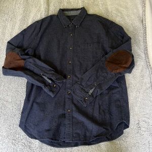 J Crew Wool/Cotton Blend Long Sleeve Button Up - Large